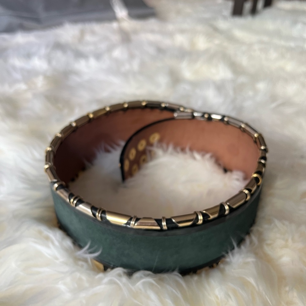 Balmain x H&M Green Suede Wide Belt - Picture 11 of 16